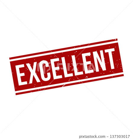 Excellent Stamp, Excellent Grunge Square Sign 137303017