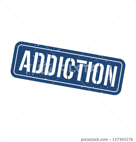 Addiction Stamp, Addiction Grunge Square Sign 137303176