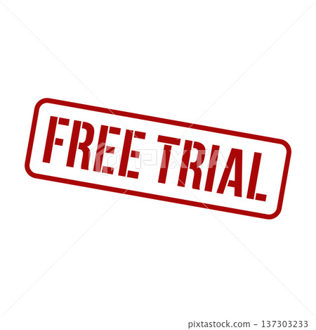 Free Trial Stamp, Free Trial Square Sign 137303233