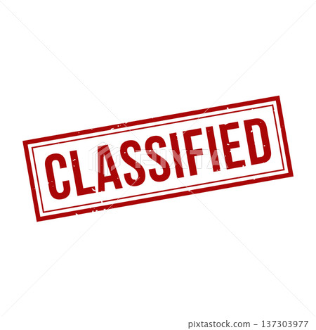 Classified Stamp, Classified Grunge Square Sign 137303977