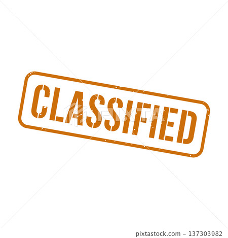Classified Stamp, Classified Grunge Square Sign 137303982