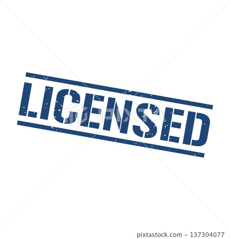 Licensed Stamp, Licensed Grunge Square Sign 137304077