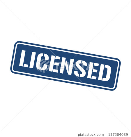 Licensed Stamp, Licensed Grunge Square Sign Licensed Stamp, Licensed Grunge Square Sign 137304089