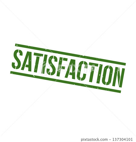 Satisfaction Stamp, Satisfaction Grunge Square Sign 137304101