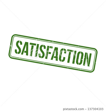 Satisfaction Stamp, Satisfaction Grunge Square Sign 137304103