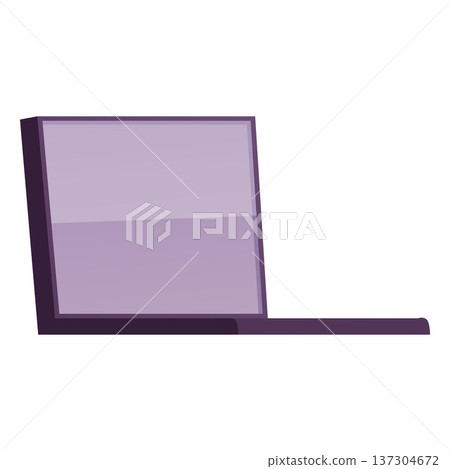 Laptop with opened screen flat vector icon, computer gadget device with keyboard and touchpad in black case mock up Laptop with opened screen flat vector icon, computer gadget device with keyboard and touchpad in black case mock up 137304672