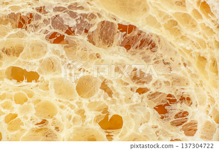 Croissant Crumb Macro Texture with Flaky Air Structure 137304722