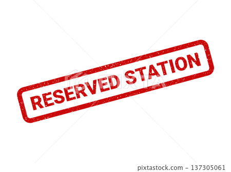 Classic grunge stamp signifying a designated work station or a specific transportation stop that is reserved Classic grunge stamp signifying a designated work station or a specific transportation stop that is reserved 137305061