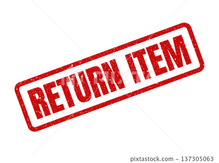 Classic grunge texture rubber stamp indicating a specific item needs to be returned or processed Classic grunge texture rubber stamp indicating a specific item needs to be returned or processed 137305063
