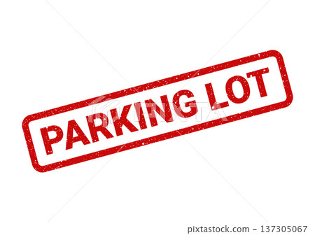 Classic red grunge stamp design featuring the uppercase text PARKING LOT for mapping or site plans Classic red grunge stamp design featuring the uppercase text PARKING LOT for mapping or site plans 137305067