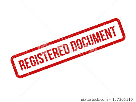 Diagonal red grunge stamp with the phrase REGISTERED DOCUMENT for official verification Diagonal red grunge stamp with the phrase REGISTERED DOCUMENT for official verification 137305110
