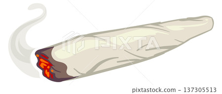 Burning weed joint. Narcotic addiction. Bad habit Burning weed joint. Narcotic addiction. Bad habit 137305513