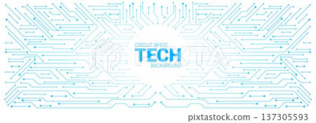 Circuit board pattern with electronic lines, chip 137305593
