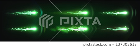 Realistic laser gun effects with neon energy beams 137305612