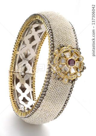 Indian Gold jewelry photo shoot 137306042