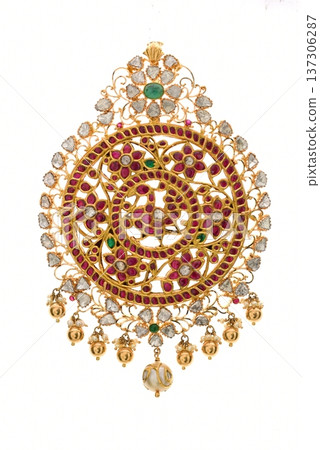 Indian Gold jewelry photo shoot 137306287