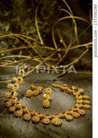 Indian Gold jewelry photo shoot Indian Gold jewelry photo shoot 137306299