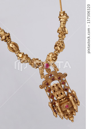 Indian Gold jewelry photo shoot 137306320