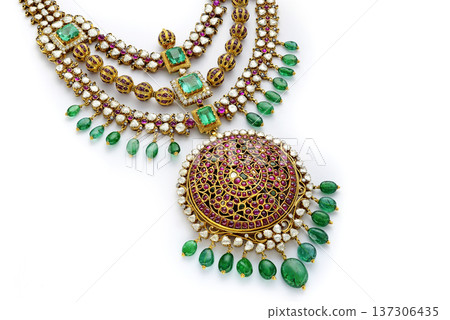 Indian Gold jewelry photo shoot 137306435