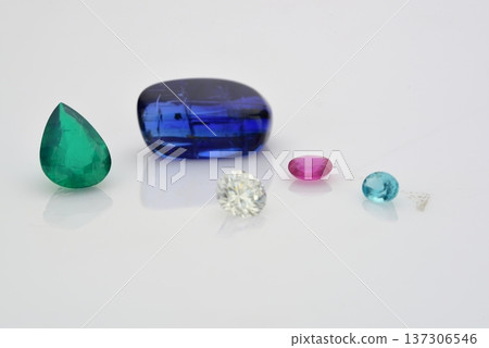 Gems Rubies Emeralds Luck stone India 137306546