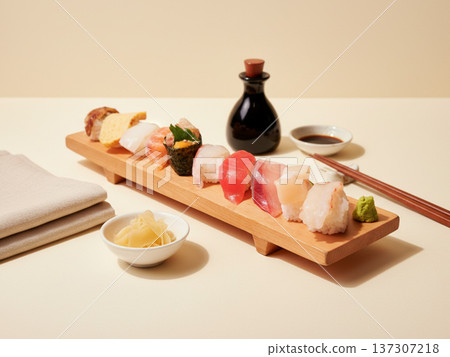 美味的壽司和酒 美味的壽司和酒 137307218