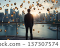 Photo global business internet connection business analytics business concept 137307574
