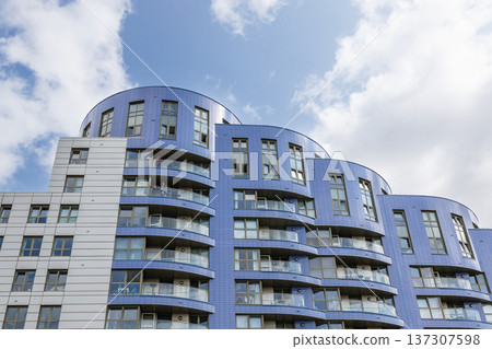 Urban cityscape with modern building facade Urban cityscape with modern building facade 137307598