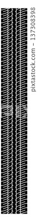 Rubber tyre texture track pattern black border 137308398