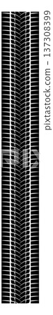 Rubber wheel pattern. Auto speed track mark 137308399