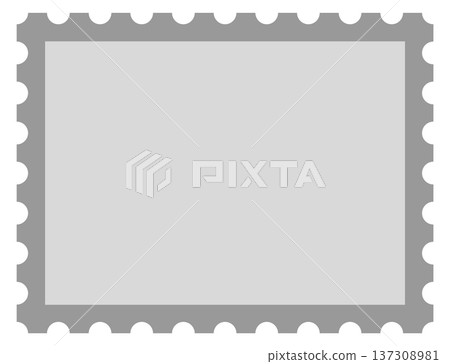 Post paper mark with perforated edge. Mail frame 137308981