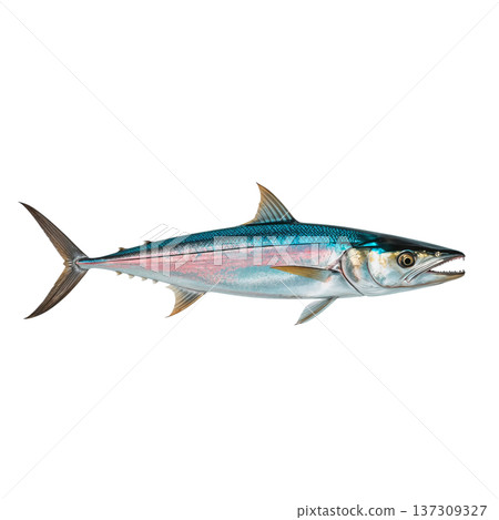 Fish Swimming in Open Water Showing Its Body and Fins 137309327