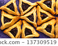 Jewish traditional Purim cookies Hamantaschen 137309519