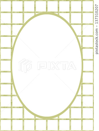 Frame checkered green in Vichy style. Template in childish style. The square grid is hand-drawn watercolor. Illustration isolated from background for design cards posters invitations birthdays Easter Frame checkered green in Vichy style. Template in childish style. The square grid is hand-drawn watercolor. Illustration isolated from background for design cards posters invitations birthdays Easter 137310207