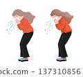 A woman sneezing 137310856