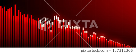 Stock Downturn Trend Red Graph Report. Downward Growth Financial Crisis Chart. Global Finance Collapse. Sanctions Tariffs Consequences, Trade War, Presentation Background Design. Vector Illustration Stock Downturn Trend Red Graph Report. Downward Growth Financial Crisis Chart. Global Finance Collapse. Sanctions Tariffs Consequences, Trade War, Presentation Background Design. Vector Illustration 137311306