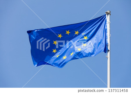 Detailed closeup of european union flag Detailed closeup of european union flag 137311458