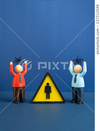 High competition for workers amid a labor shortage. Unemployment paradox and talent war in a tight job market with hiring challenges for employers. High competition for workers amid a labor shortage. Unemployment paradox and talent war in a tight job market with hiring challenges for employers. 137312046