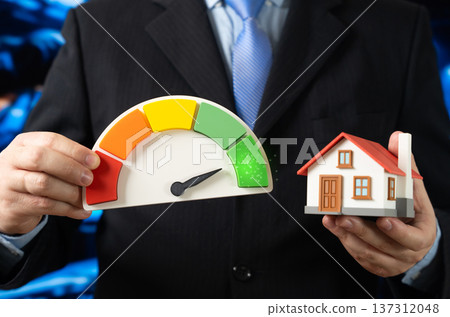 High energy efficiency of a private home. Autonomy and low utility costs. Sustainable living concept with renewable energy smart home technology and cost saving solutions. High energy efficiency of a private home. Autonomy and low utility costs. Sustainable living concept with renewable energy smart home technology and cost saving solutions. 137312048