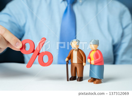Pensioners face exorbitant price increases and the cost of living. High inflation erodes retirement income and threatens economic stability for seniors. Pensioners face exorbitant price increases and the cost of living. High inflation erodes retirement income and threatens economic stability for seniors. 137312069