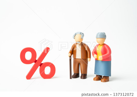 A percentage and a couple of pensioners. Expenses for essential goods food and medicine as inflation pressures vulnerable groups and impacts retirement budgets. A percentage and a couple of pensioners. Expenses for essential goods food and medicine as inflation pressures vulnerable groups and impacts retirement budgets. 137312072