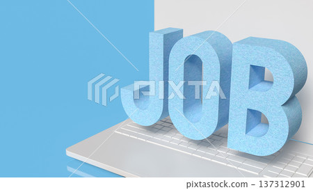 Online Job Search and Digital Career Opportunity Concept 3d render. 137312901