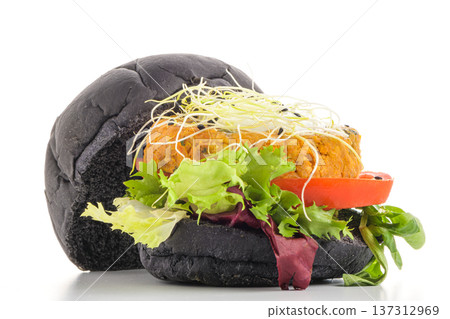 Tasty grilled veggie burger 137312969