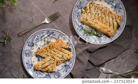 Typical portuguese snack with spinach Typical portuguese snack with spinach 137313014