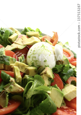 Burrata with Tomato and Avocado Salad Burrata with Tomato and Avocado Salad 137313287