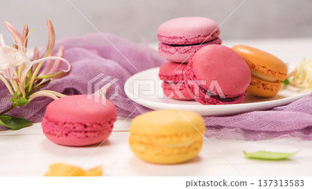 French sweet macarons French sweet macarons 137313583