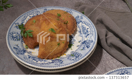 Typical portuguese snack with meat 137313657