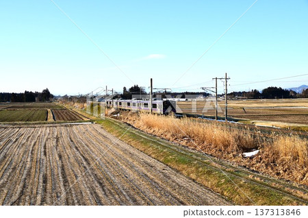 Tohoku Main Line in the morning Tohoku Main Line in the morning 137313846