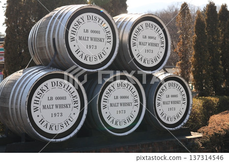 Whiskey barrels 137314546