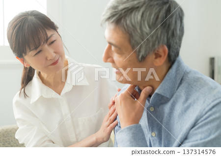 Senior couple in poor health Senior couple in poor health 137314576