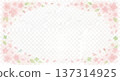 A light background frame with scattered cherry blossom petals that won't interfere with text 137314925
